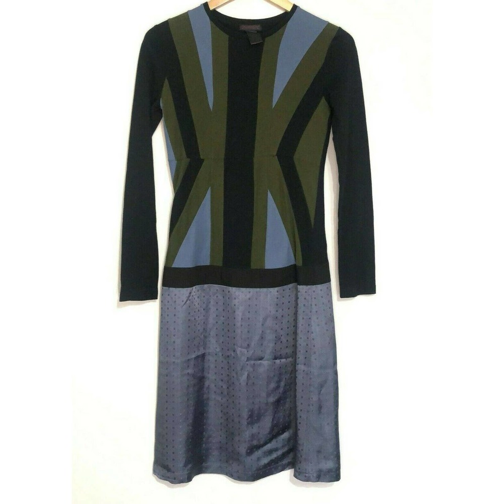 Custo Barcelona Block Print Geometric Sheath Dress